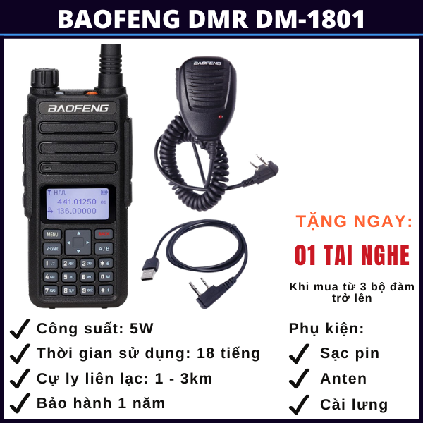 bộ đàm baofeng dmr dm-1801 hải phòng bo-dam-baofeng-dmr-dm-1801-hai-phong