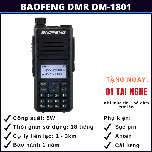 bộ đàm baofeng dmr dm-1801 lào cai bo-dam-baofeng-dmr-dm-1801-lao-cai