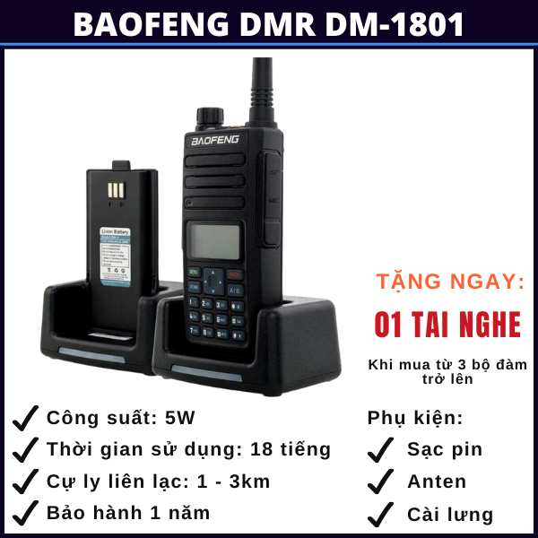 bộ đàm baofeng dmr dm-1801 yên bái bo-dam-baofeng-dmr-dm-1801-yen-bai